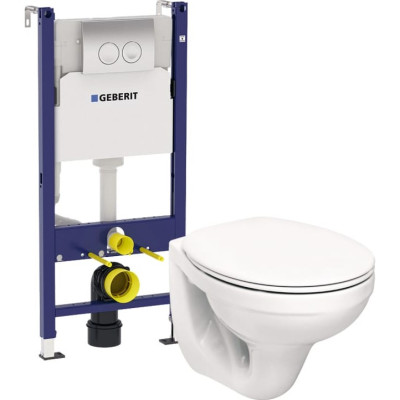 Комплект GEBERIT DUOFIX 458.124.21.1 UP100 с подвесным унитазом KOLO IDOL M1310000U с крышкой-сиденьем стандарт