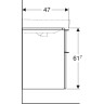 Тумба для комплекта GEBERIT SMYLE SQUARE 500.355.JK.1 118 см темно-серый
