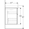 Тумба под двойную раковину GEBERIT ICON 840522000 120 см
