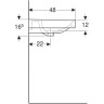 Тумба с раковиной GEBERIT SMYLE SQUARE 500.229.01.1+500.352.JR.1 пекан